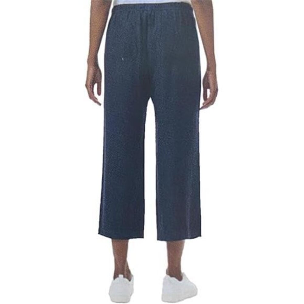 Splendid Women's Linen Blend Wide Leg Pants | Navy, XX-Large - Picture 2 of 3